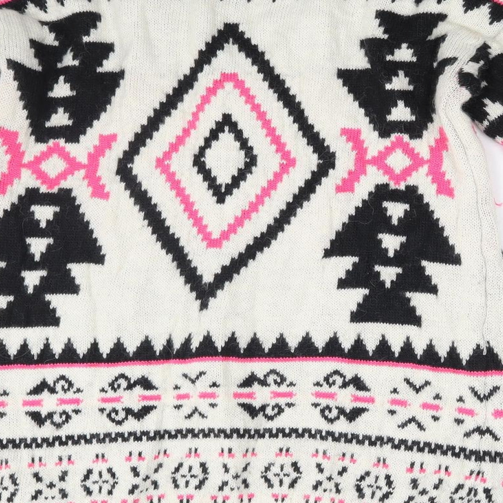 Sisley Womens Multicoloured Argyle/Diamond  Pullover Jumper Size M