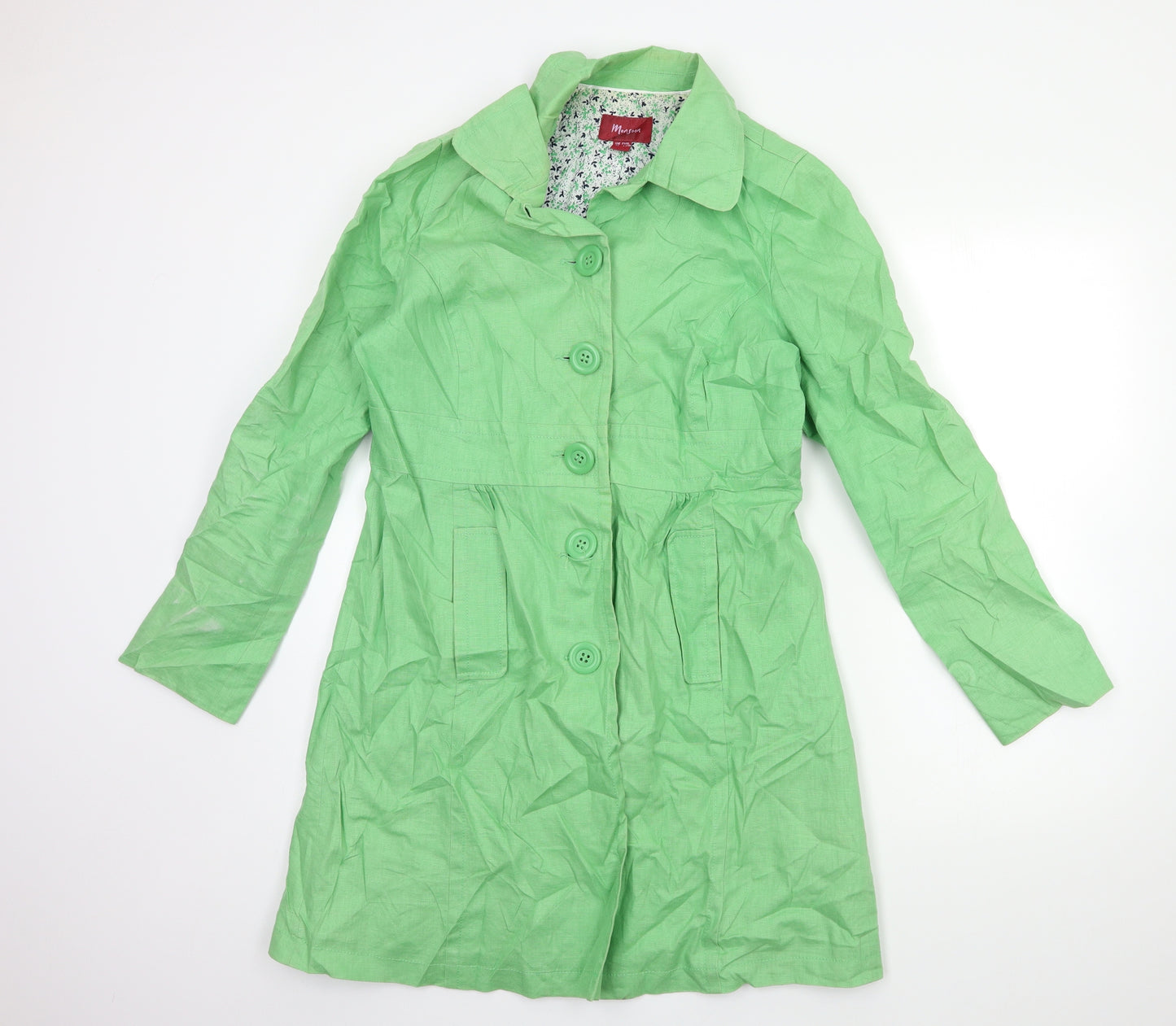 mosnoon Womens Green   Overcoat Coat Size 14