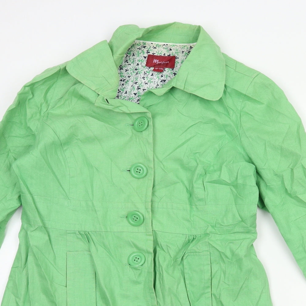 mosnoon Womens Green   Overcoat Coat Size 14