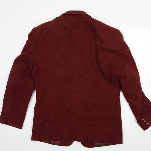 Preworn Mens Red   Jacket Suit Jacket Size 42