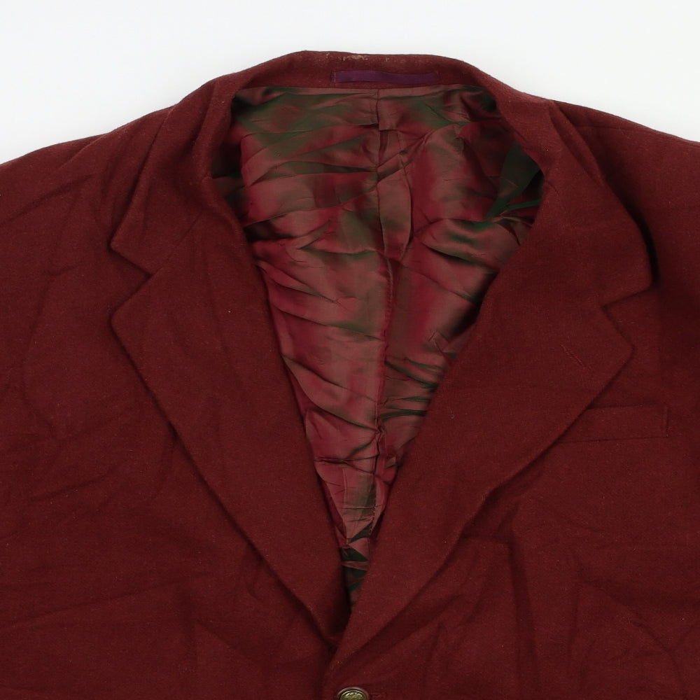 Preworn Mens Red   Jacket Suit Jacket Size 42