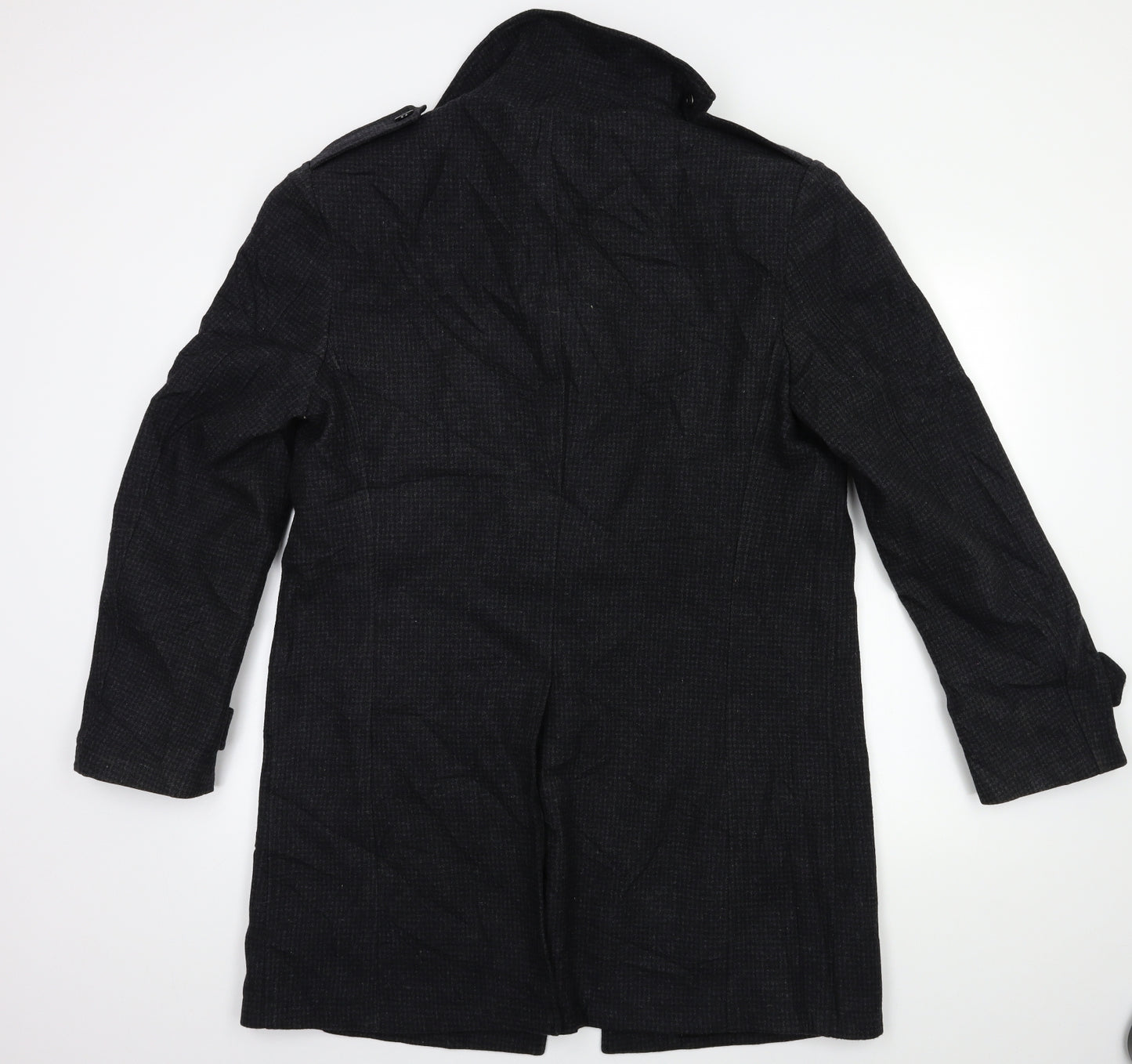 blackwater Mens Black   Overcoat Coat Size L