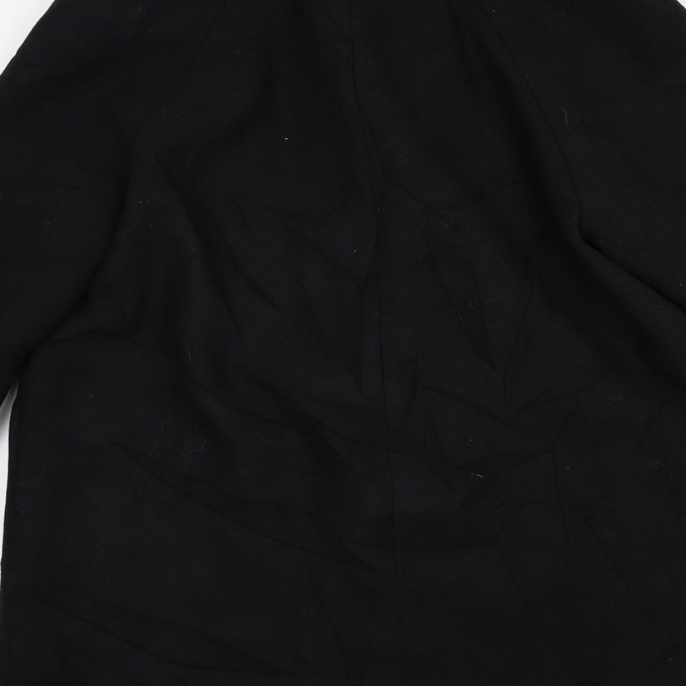 Marks and Spencer Womens Black   Overcoat Coat Size 16