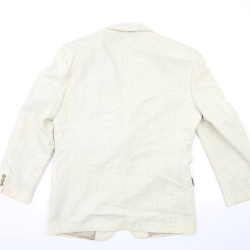 NEW TEAST Mens Beige   Jacket Suit Jacket Size 40