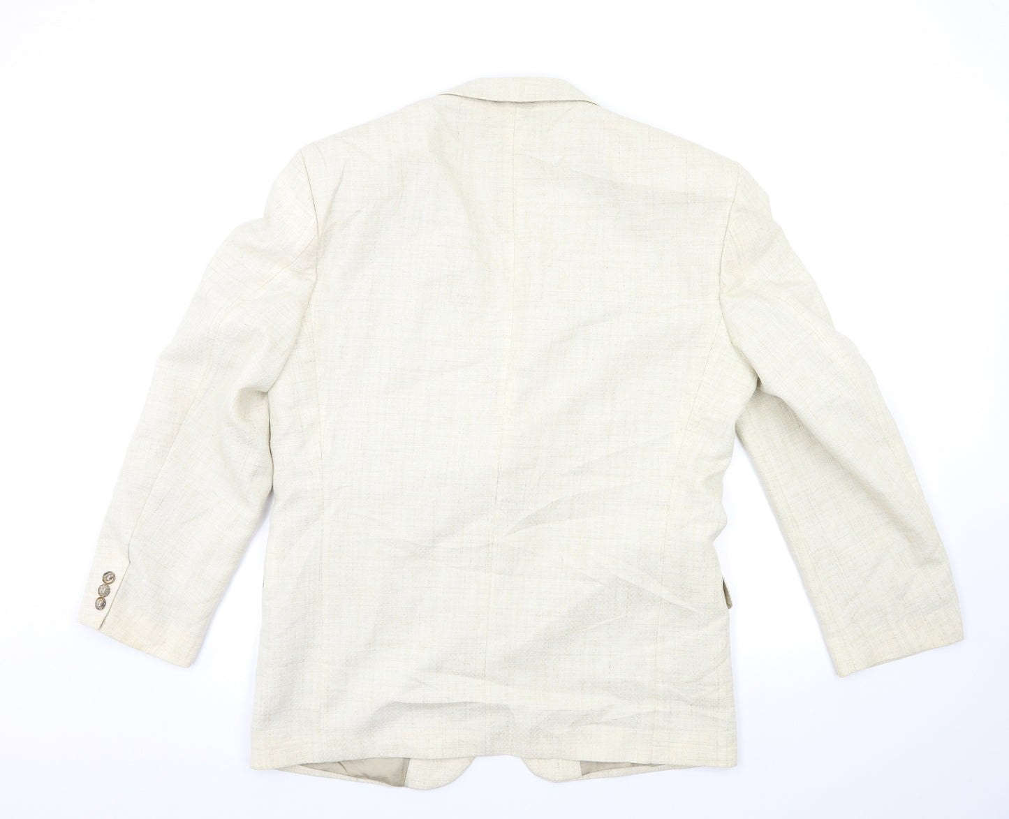 NEW TEAST Mens Beige   Jacket Suit Jacket Size 40