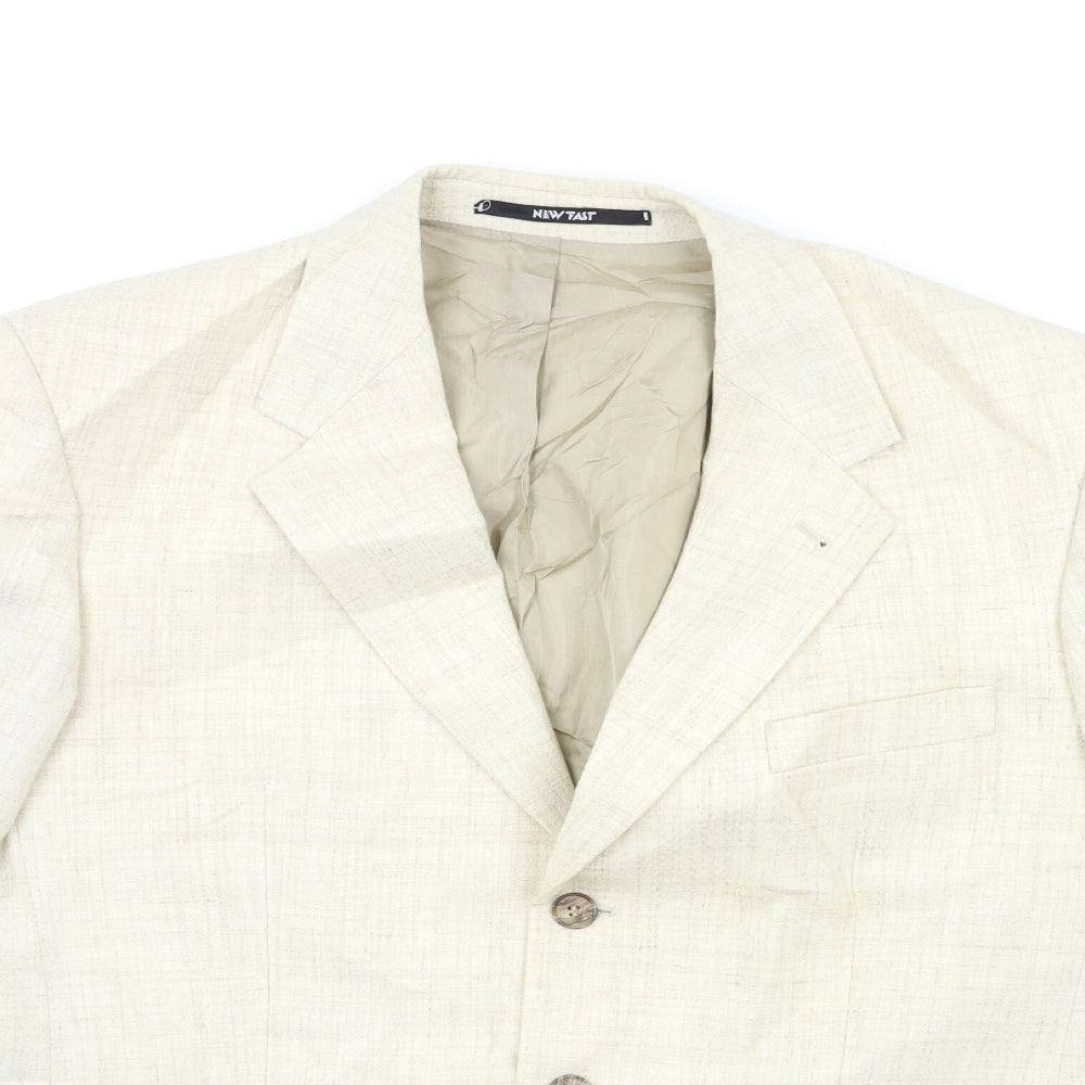 NEW TEAST Mens Beige   Jacket Suit Jacket Size 40