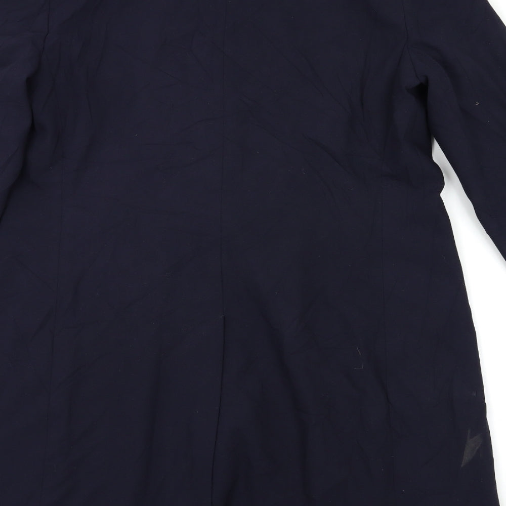 Marks and Spencer Womens Blue   Overcoat Coat Size 16