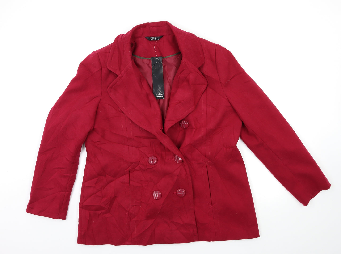 Bonmarché Womens Red   Overcoat Coat Size 16