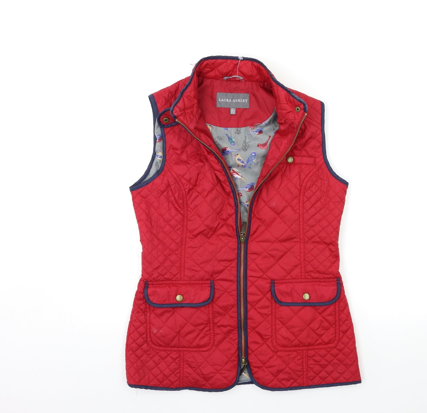 Laura Ashley Womens Red   Gilet Jacket Size 8