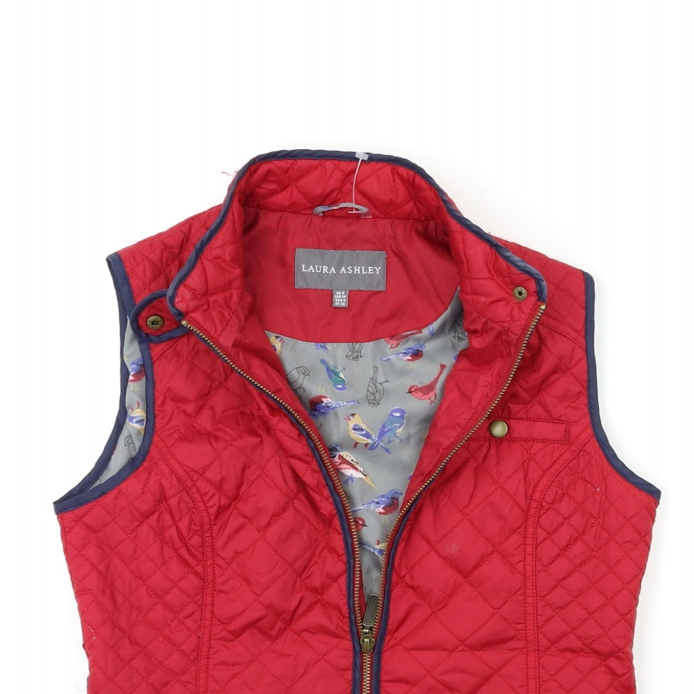Laura Ashley Womens Red   Gilet Jacket Size 8