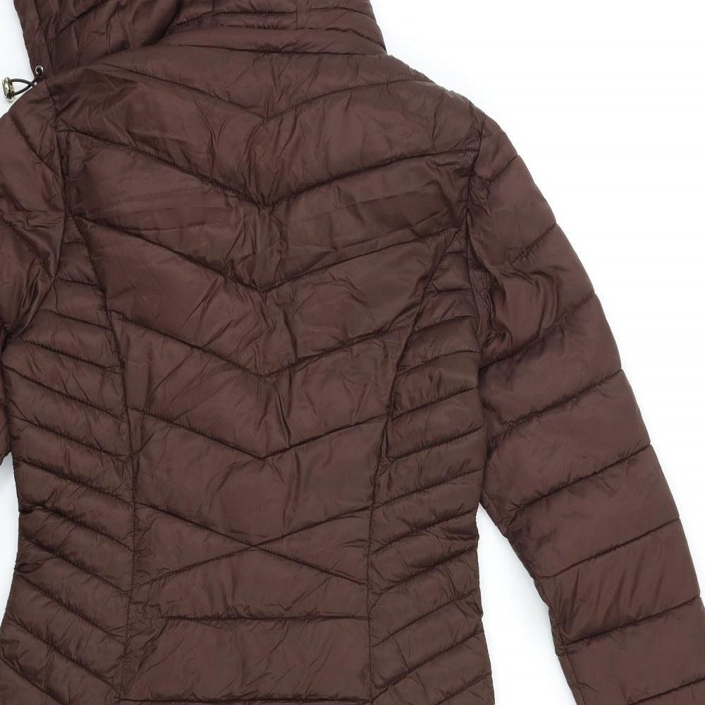 F&F Womens Brown   Puffer Jacket Coat Size 6