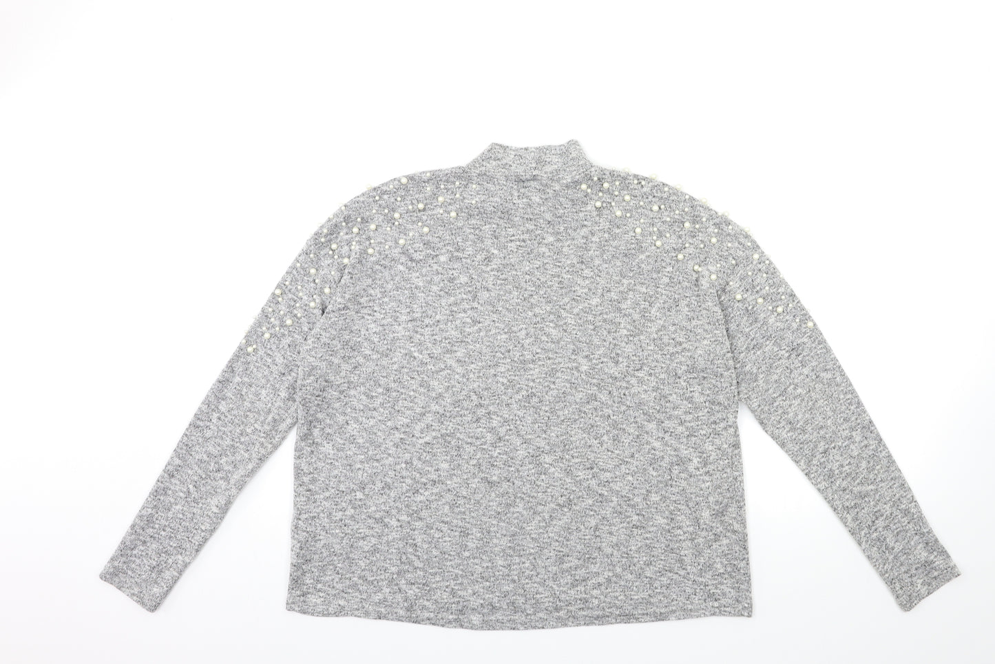 H&M Womens Grey  Knit Pullover Jumper Size S