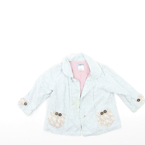 Henry Girls Blue Floral  Jacket  Size 3 Years