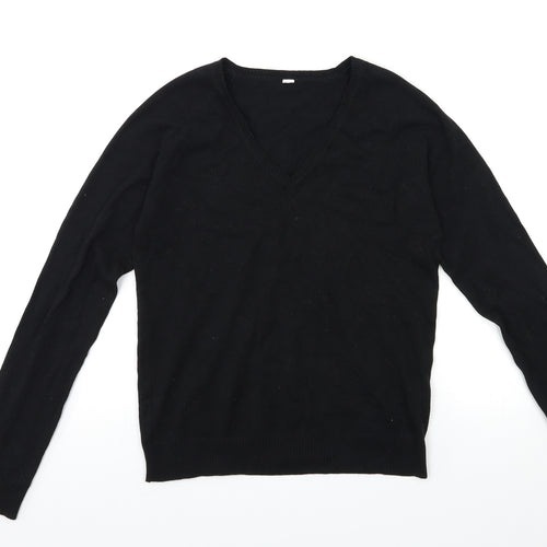Preworn Womens Black  Knit Pullover Jumper Size L