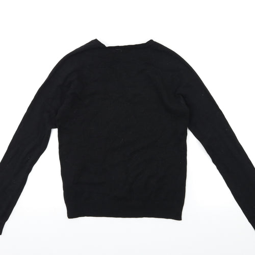 Preworn Womens Black  Knit Pullover Jumper Size L