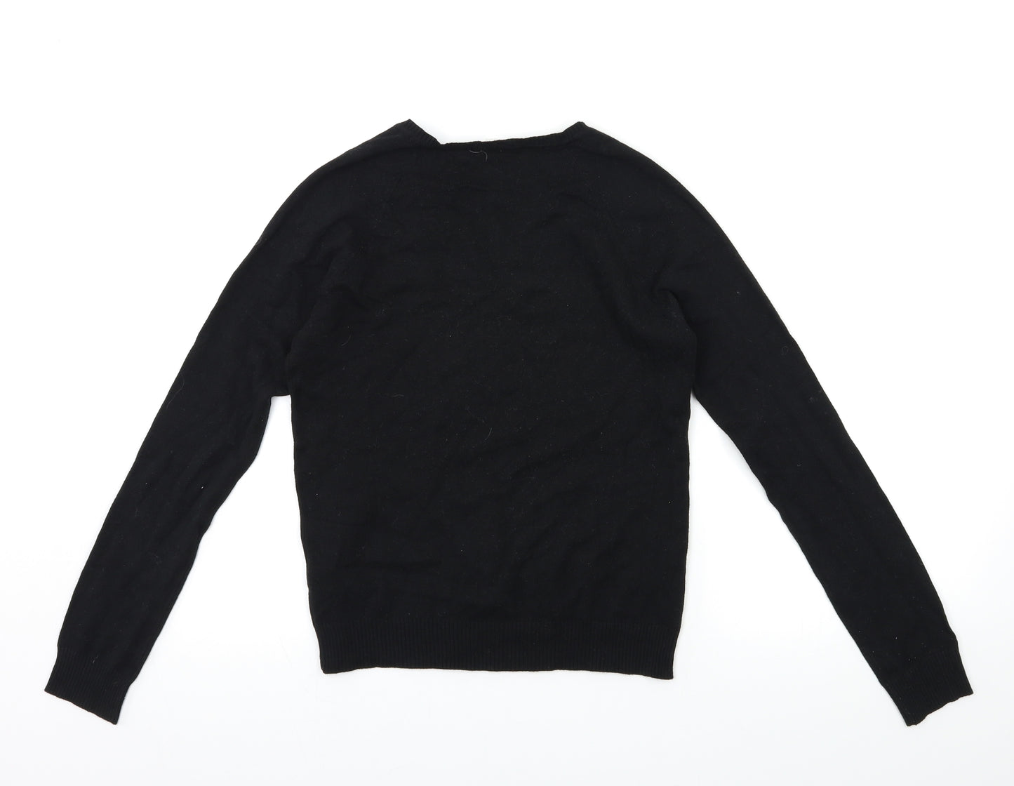 Preworn Womens Black  Knit Pullover Jumper Size L