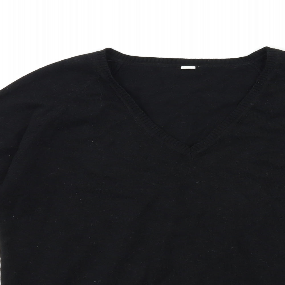 Preworn Womens Black  Knit Pullover Jumper Size L