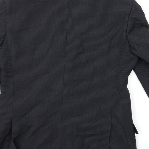 Marks and Spencer Mens Black Striped  Jacket Suit Jacket Size 38
