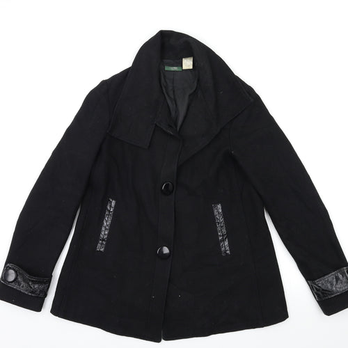 La Redoute Womens Black   Overcoat Coat Size 6