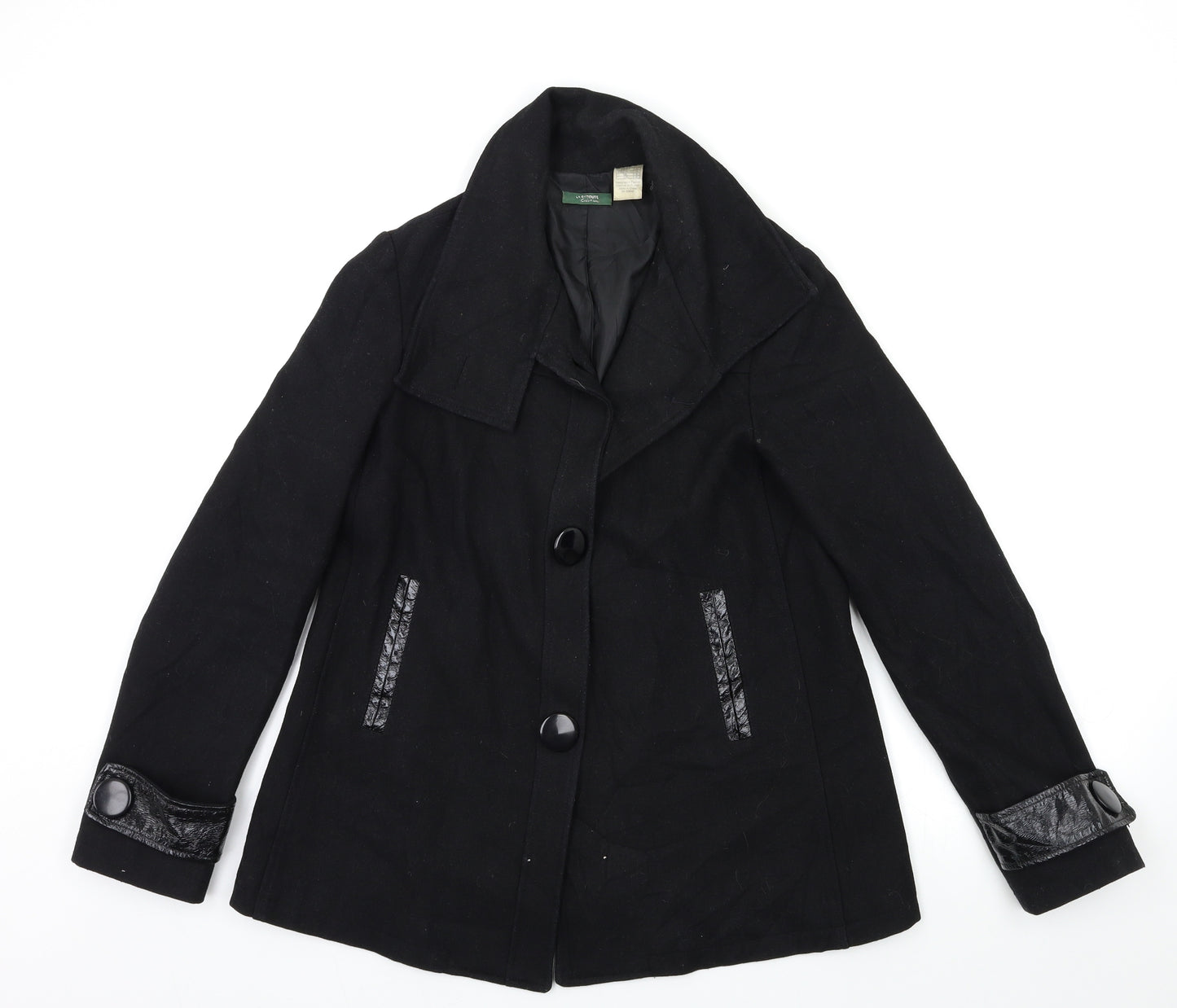 La Redoute Womens Black   Overcoat Coat Size 6