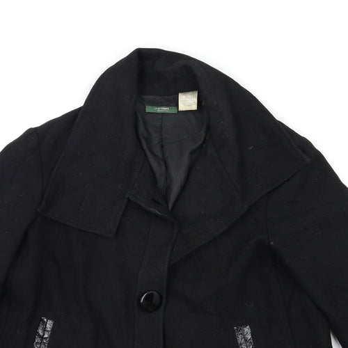 La Redoute Womens Black   Overcoat Coat Size 6