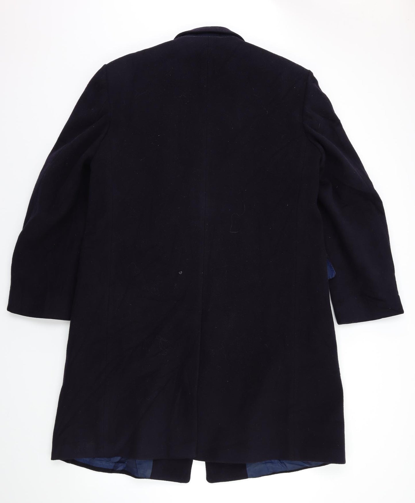 Crombie Mens Blue   Overcoat Coat Size L