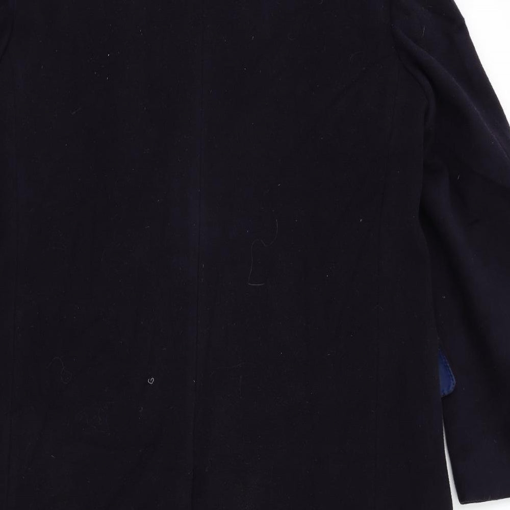 Crombie Mens Blue   Overcoat Coat Size L