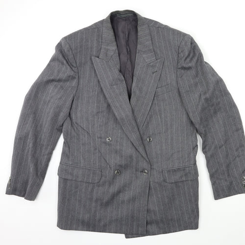 st Michael Mens Grey Striped  Jacket Suit Jacket Size 42