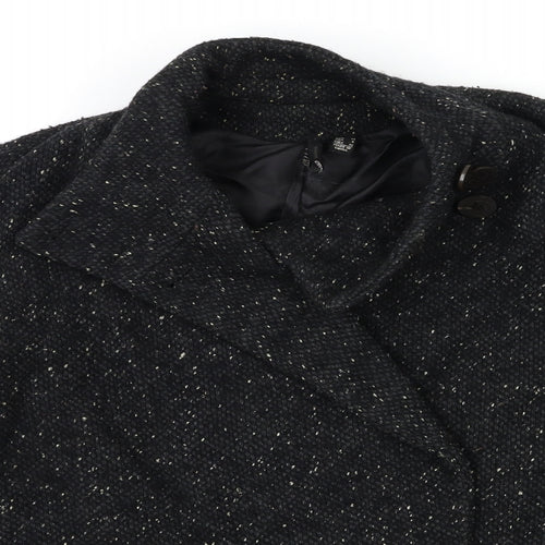 Mango Womens Black   Overcoat Coat Size M
