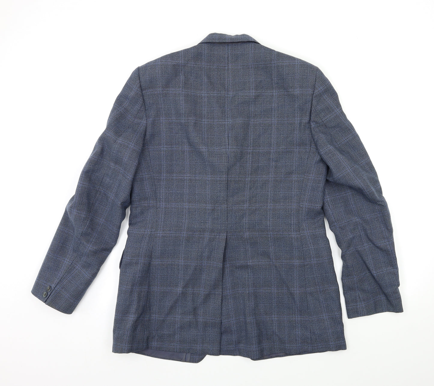 Preworn Mens Blue Check  Jacket Suit Jacket Size 40