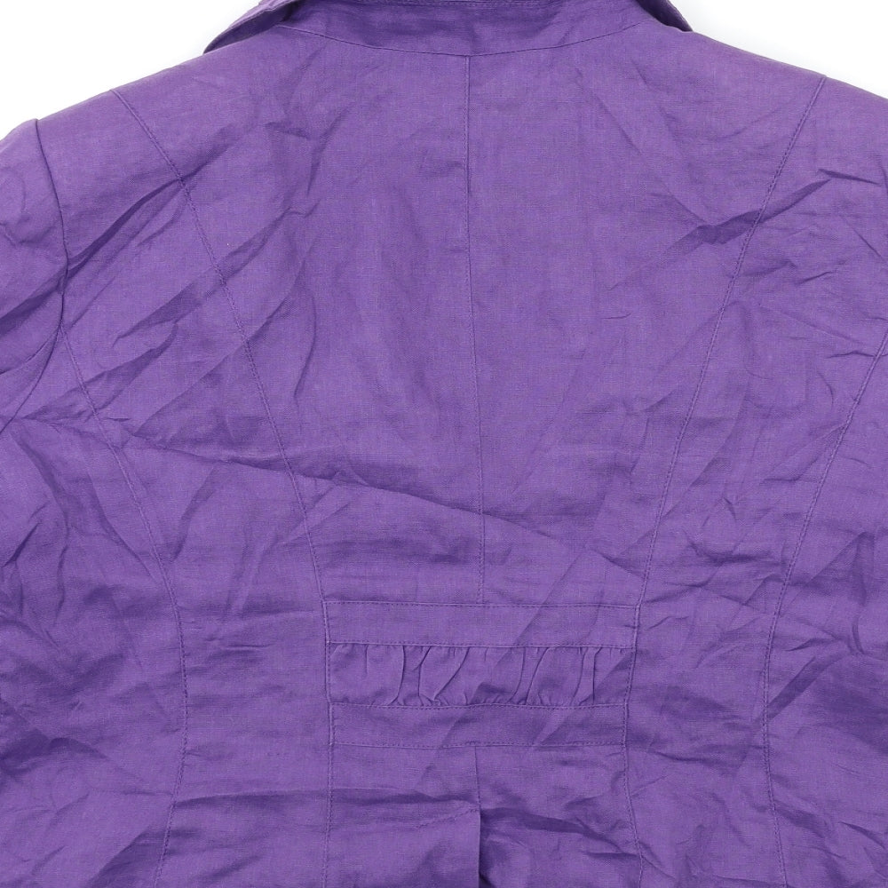 Per Una Womens Purple   Overcoat Coat Size 16