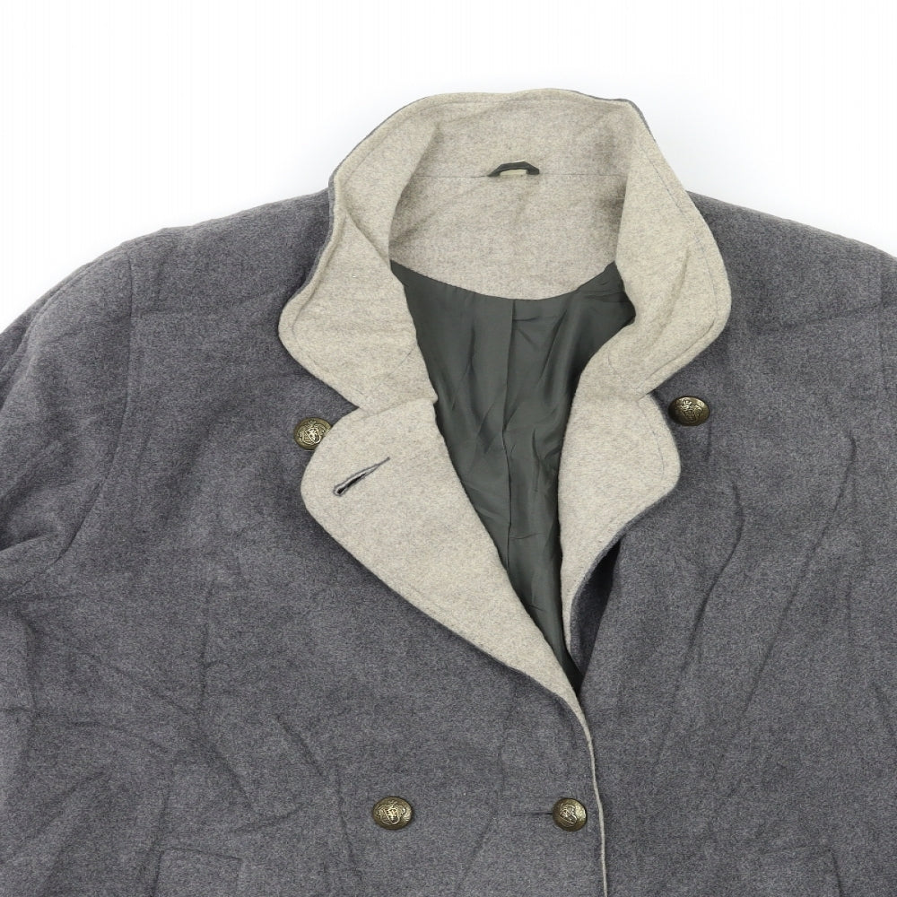 Preworn Womens Grey   Overcoat Coat Size 12