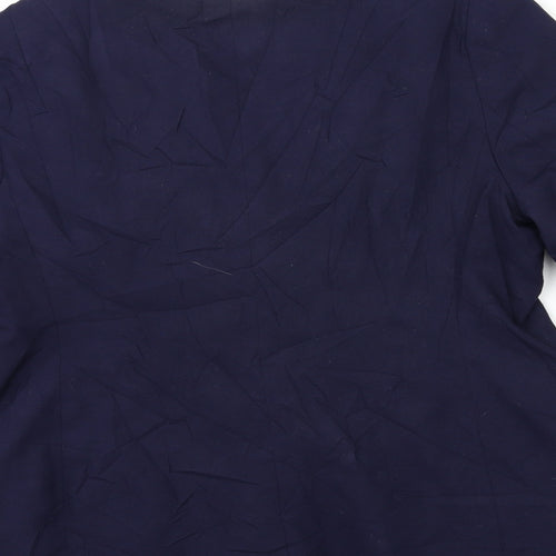 MICHELLE ROERTS Womens Blue   Biker Coat Size 16