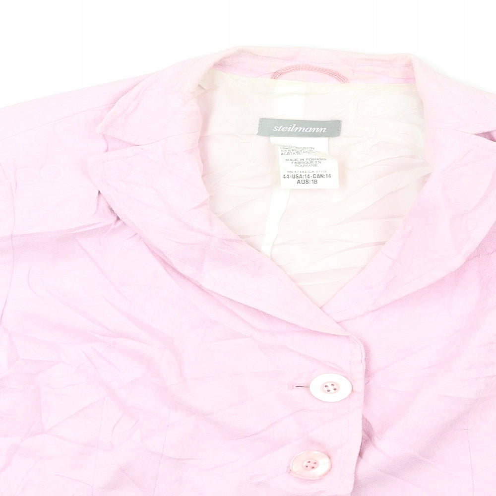Steilmann Womens Pink   Jacket Blazer Size 18
