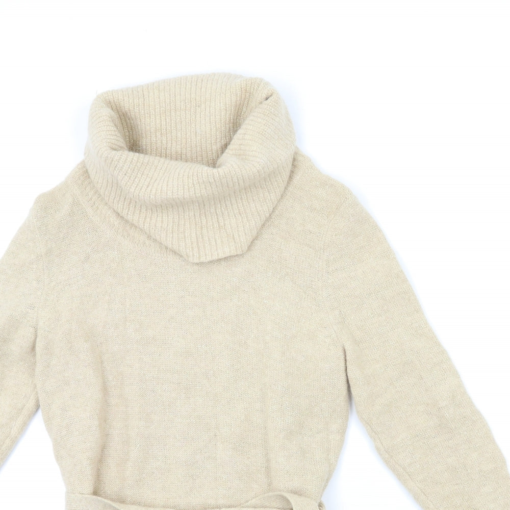 F&F Womens Gold  Knit Pullover Jumper Size 10