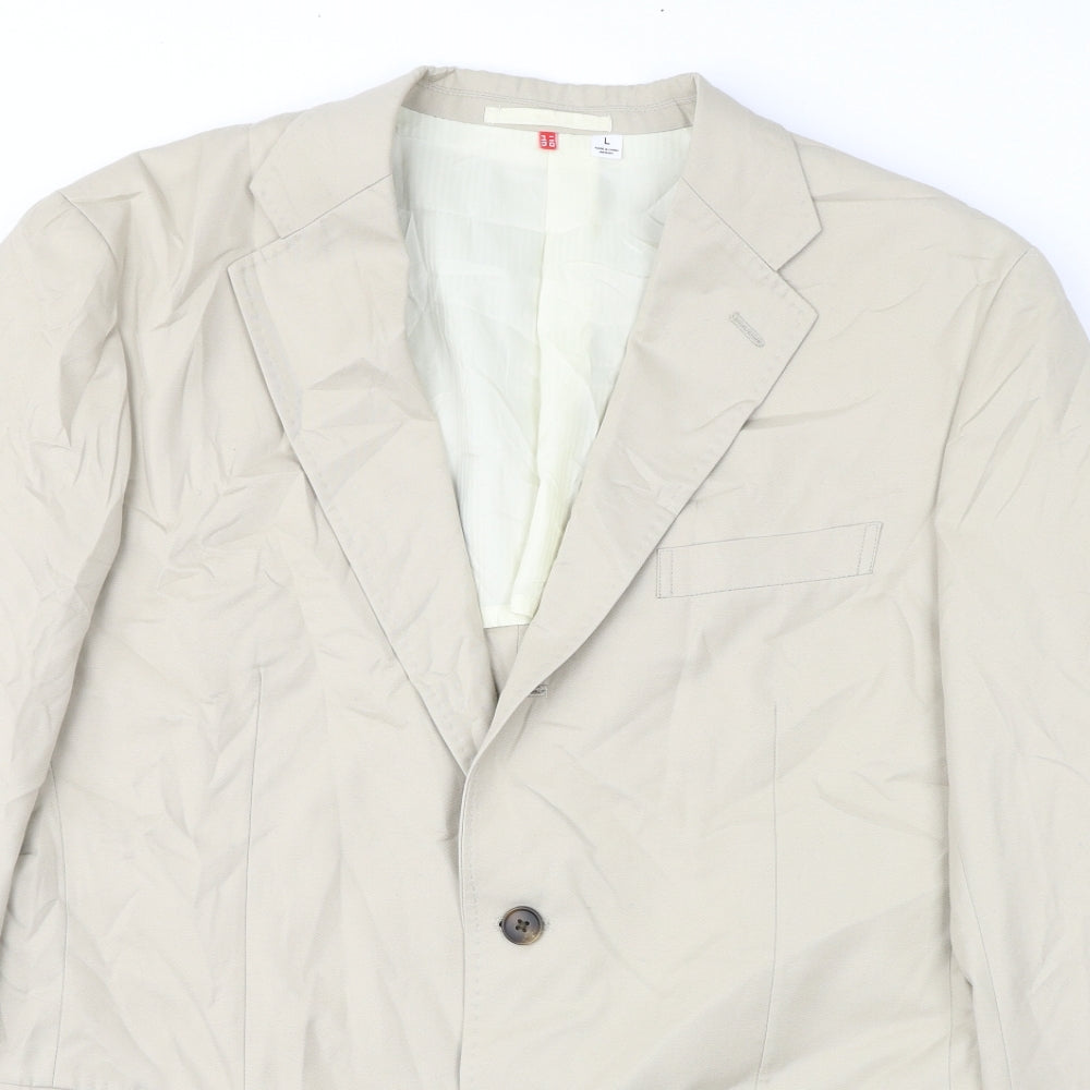 Preworn Mens Beige   Jacket Suit Jacket Size L