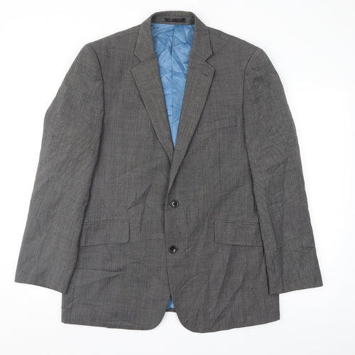 Fellini Mens Grey   Jacket Suit Jacket Size 42