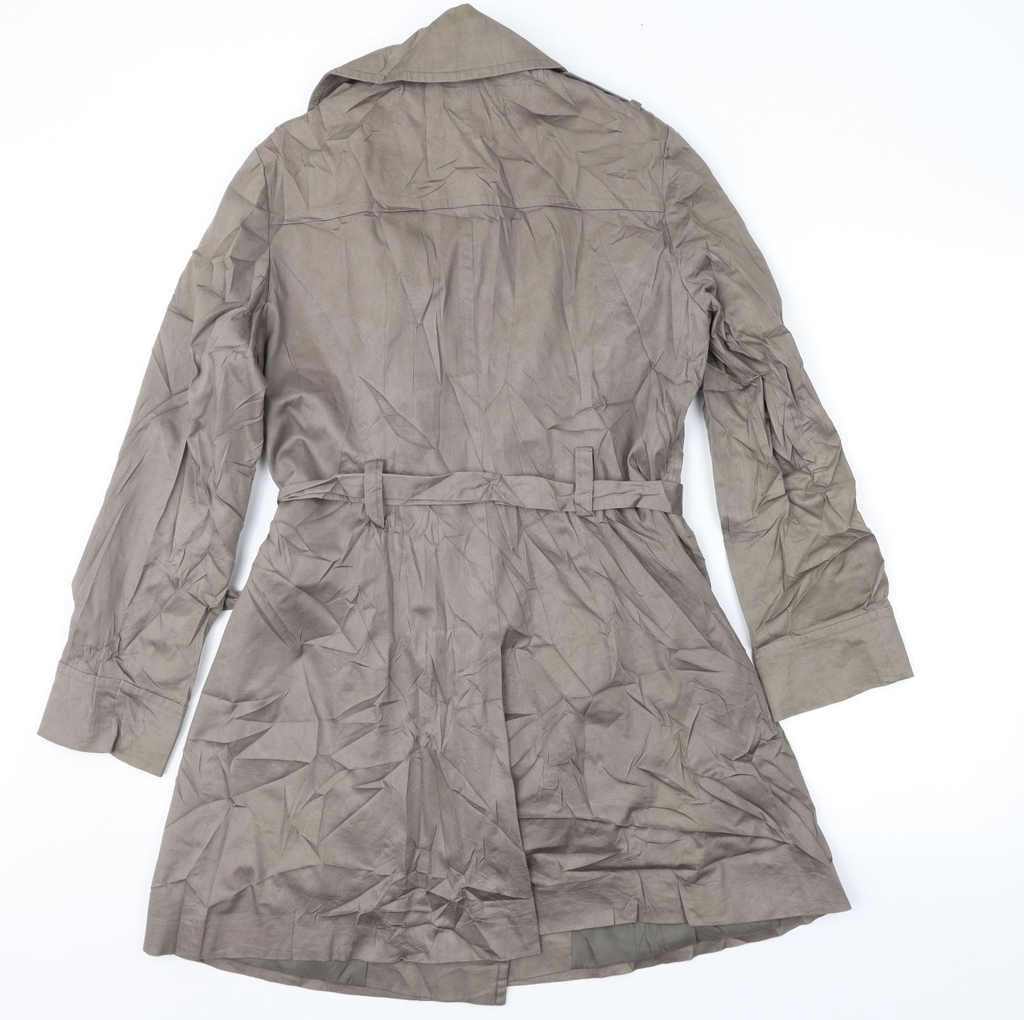 TU Womens Brown   Trench Coat Coat Size 12