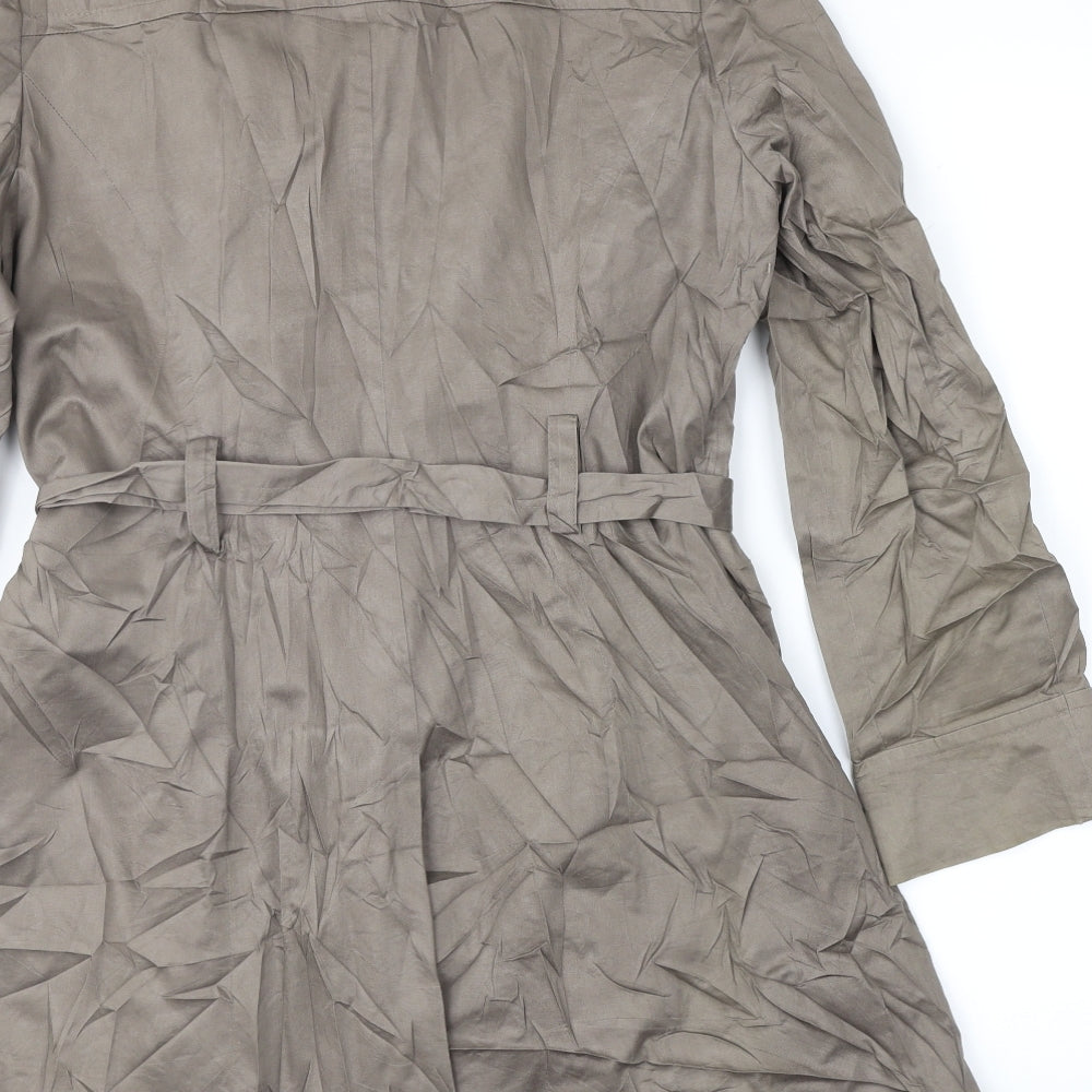 TU Womens Brown   Trench Coat Coat Size 12