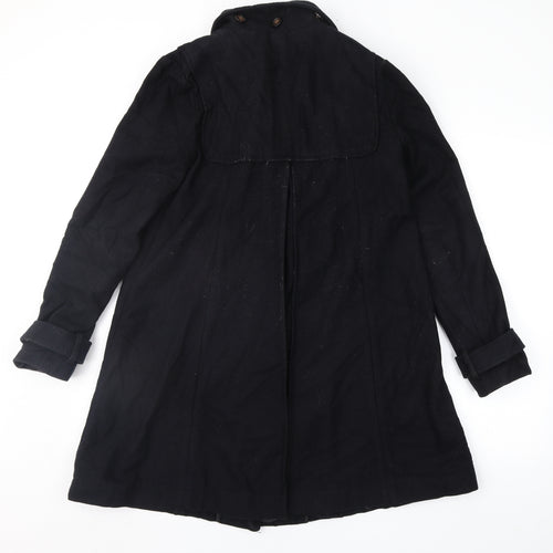 Topshop Womens Black   Overcoat Coat Size 8