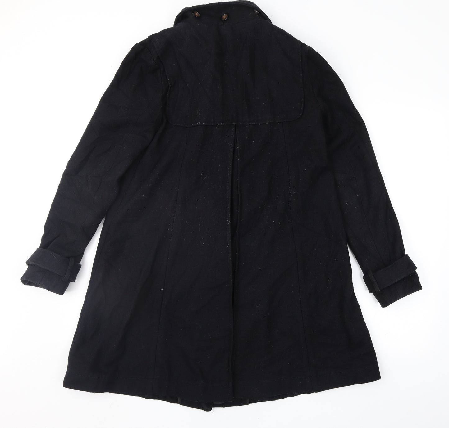 Topshop Womens Black   Overcoat Coat Size 8