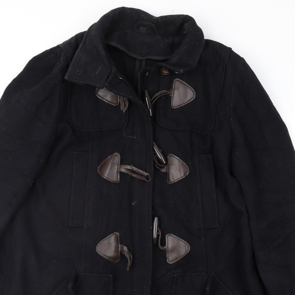 Topshop Womens Black   Overcoat Coat Size 8