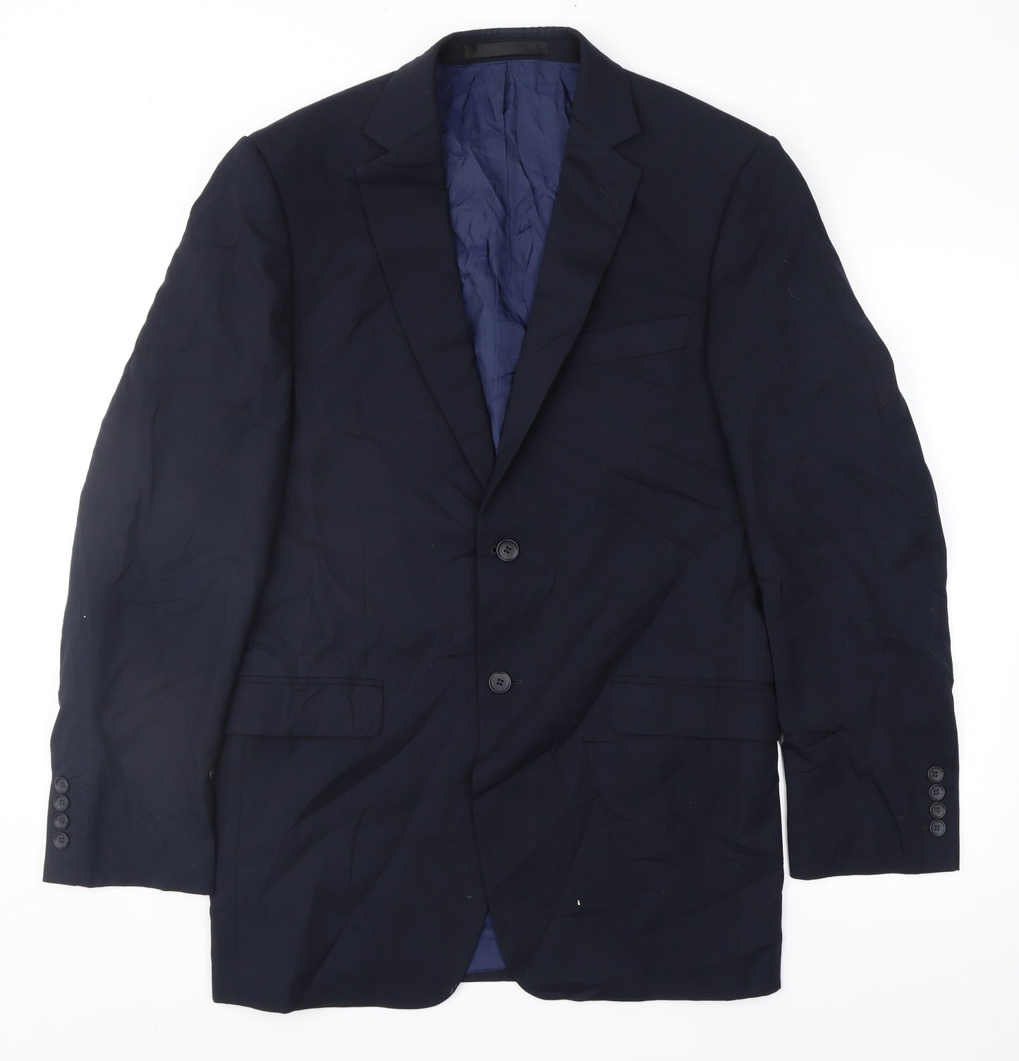 Marks and Spencer Mens Blue Striped  Jacket Suit Jacket Size 38