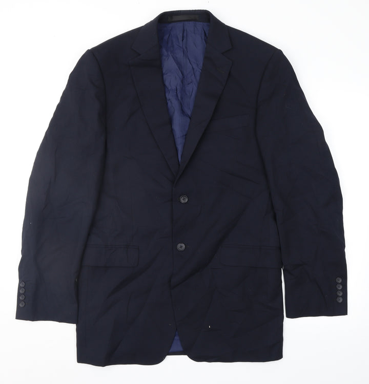 Marks and Spencer Mens Blue Striped  Jacket Suit Jacket Size 38