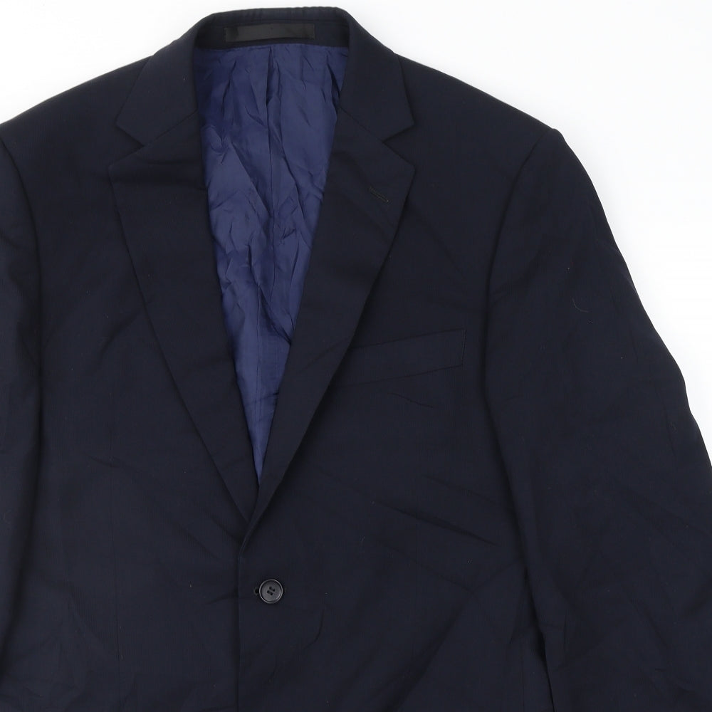 Marks and Spencer Mens Blue Striped  Jacket Suit Jacket Size 38