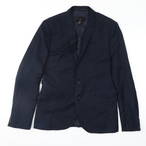H&M Mens Blue   Jacket Suit Jacket Size 38