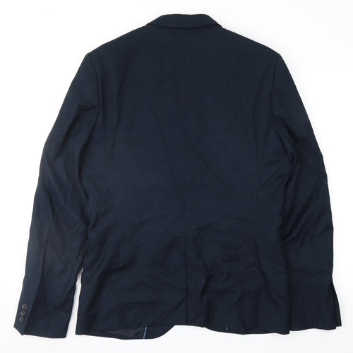 H&M Mens Blue   Jacket Suit Jacket Size 38
