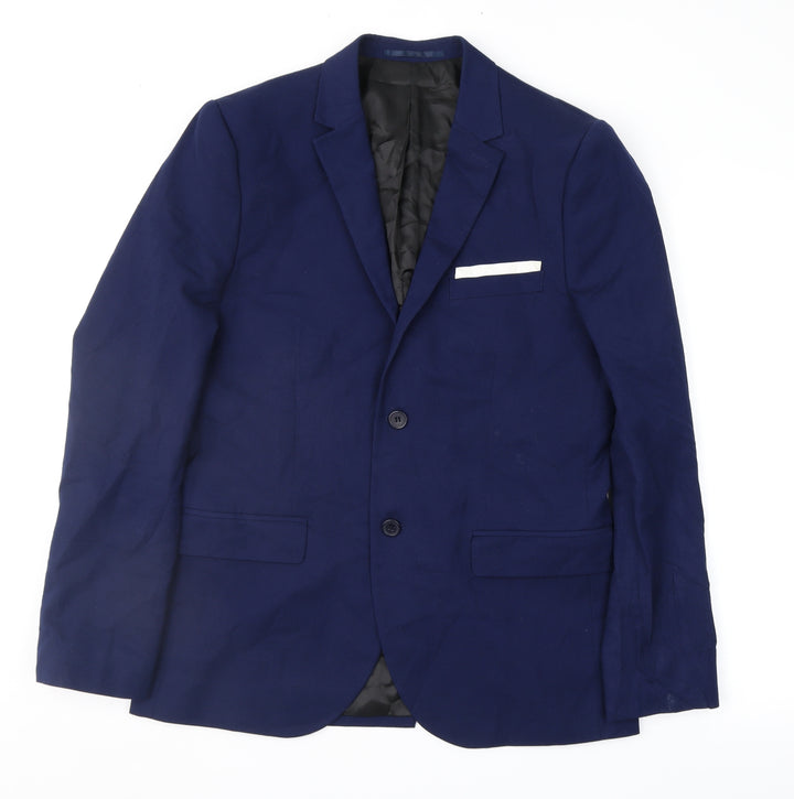 H&M Mens Blue Jacket Suit Jacket Size 38