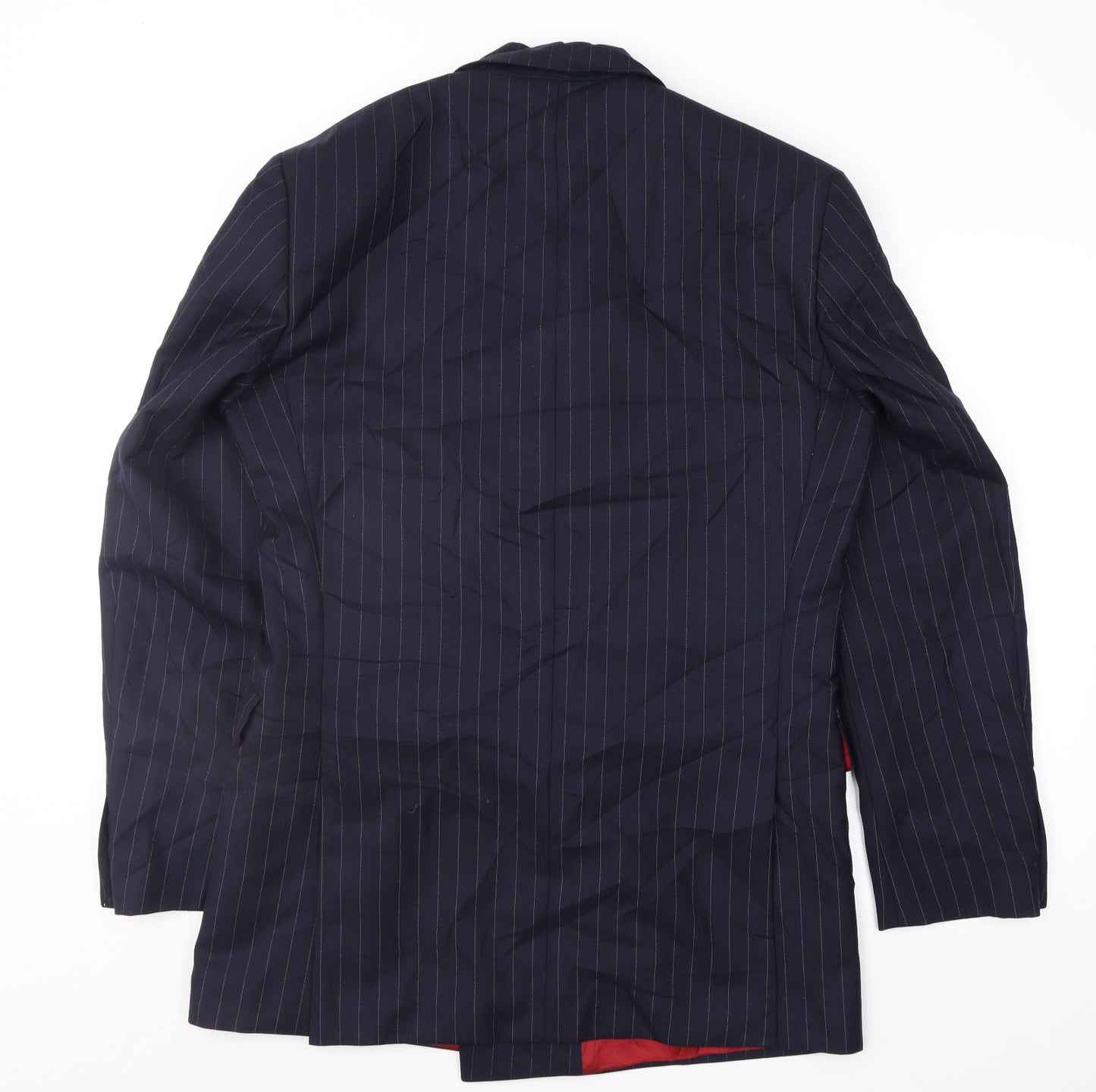 Berwin & Berwin Mens Blue Striped  Jacket Suit Jacket Size 38