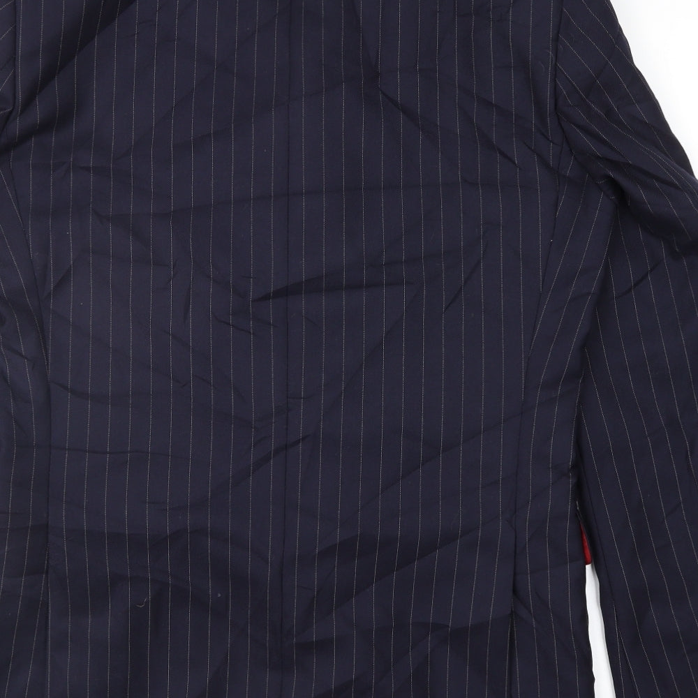 Berwin & Berwin Mens Blue Striped  Jacket Suit Jacket Size 38